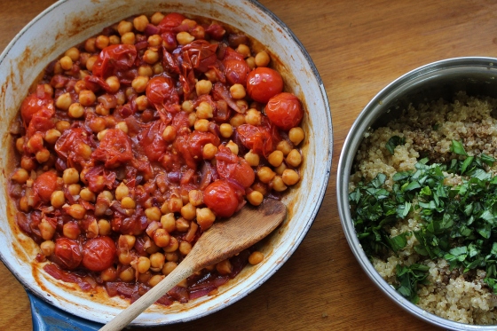 Roasted Tomato and Chickpea Stew with Basil Quinoa | Vegan | Gluten Free | Thoroughly Nourished Life