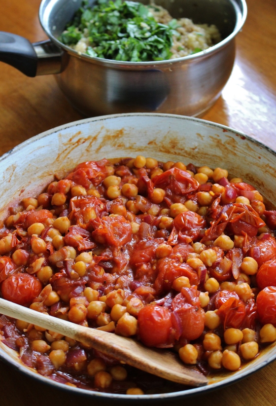 Roasted Tomato and Chickpea Stew with Basil Quinoa | Vegan | Gluten Free | Thoroughly Nourished Life