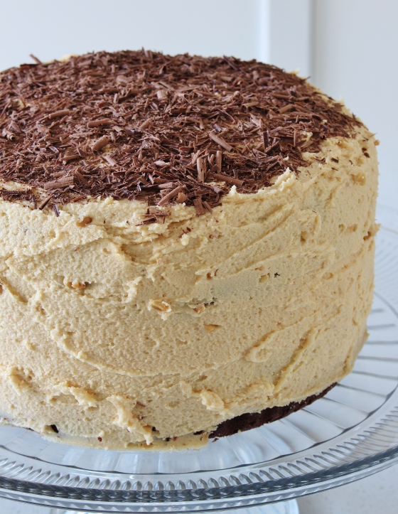 Chocolate Layer Cake with Peanut Butter Frosting | Gluten Free | Thoroughly Nourished Life